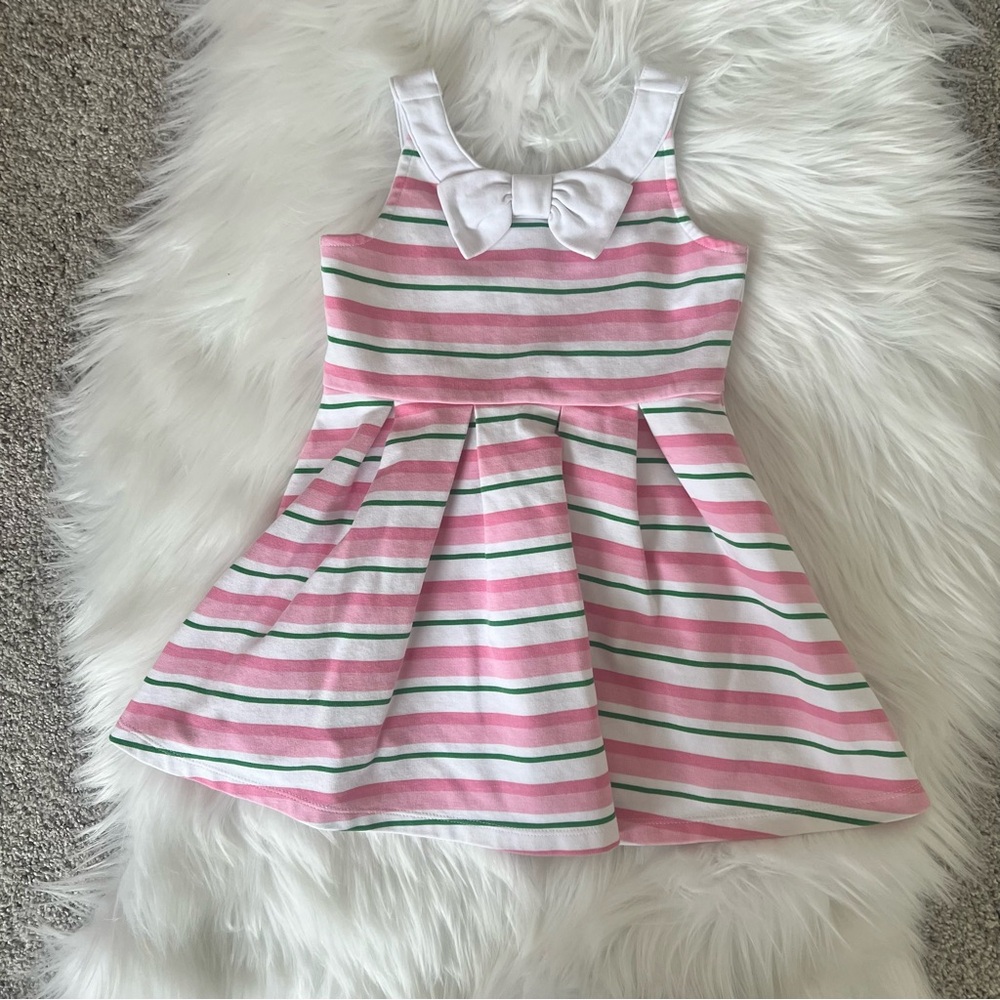 The Emma Collection: Janie and Jack Dress 2T pinks and green stripe